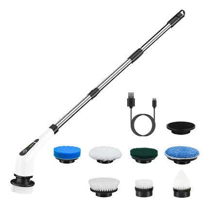 Electric Spin Scrubber, Cordless with 8 Brush Heads