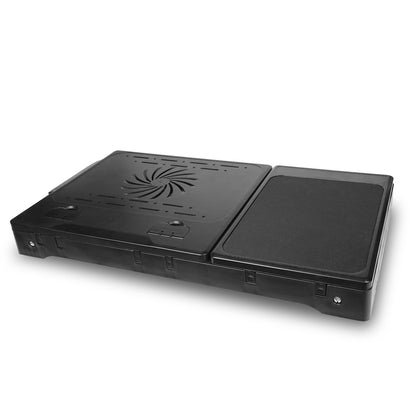 Foldable Laptop Bed Table with Cooling Fan & LED