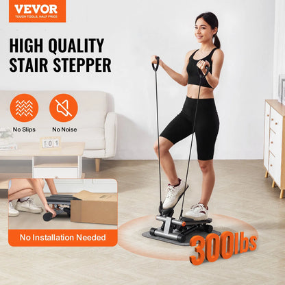 Mini Stair Stepper with Resistance Bands & LCD Display