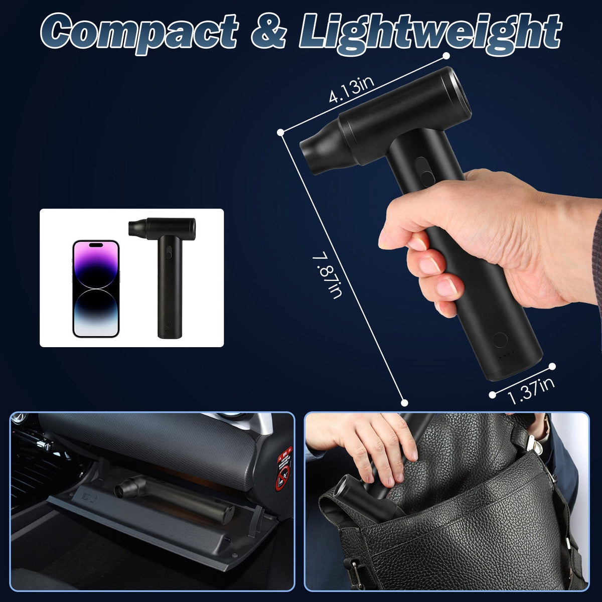 Cordless Air Duster & Vacuum, 250000 RPM