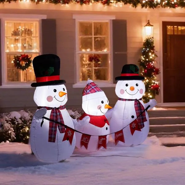 6.2FT Light-Up Snowman Family Christmas Inflatable