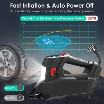 Portable Tire Inflator 120PSI with Digital Display