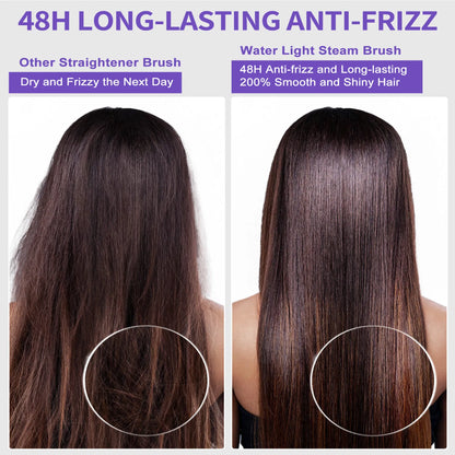 Steam Hair Straightener Brush, Anti-Frizz Ceramic
