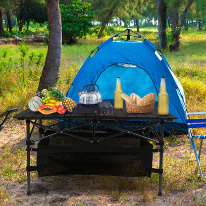 Folding Camping Table, Portable Aluminum Roll-Up Desk