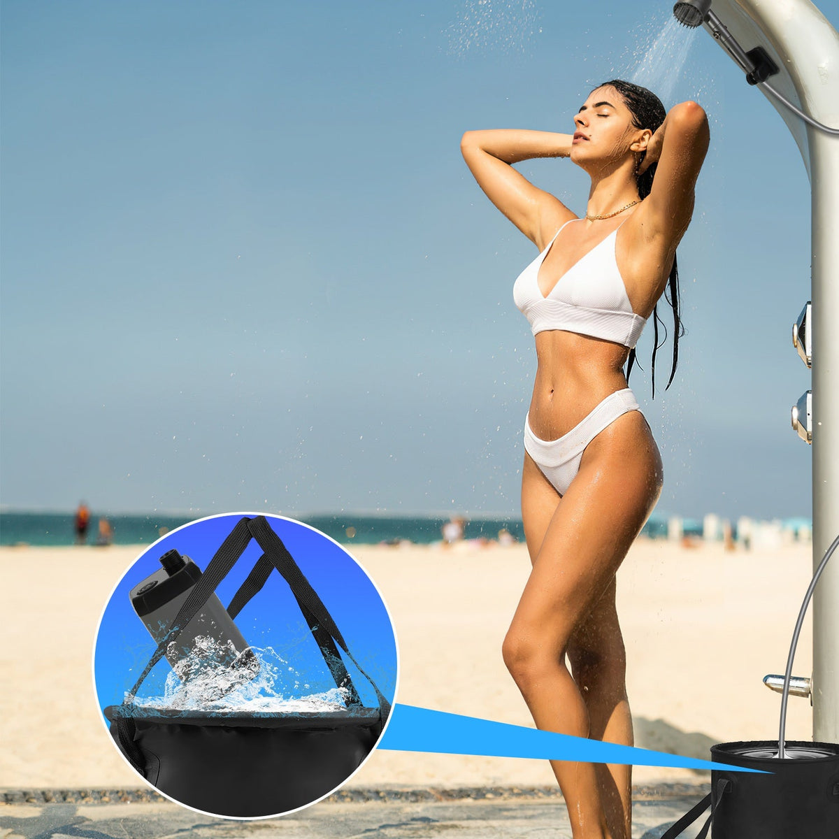 Portable Camping Shower, Rechargeable with LED Display