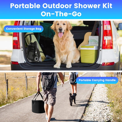 Portable Camping Shower, Rechargeable with LED Display
