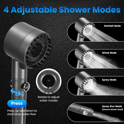 Portable Camping Shower, Rechargeable with LED Display