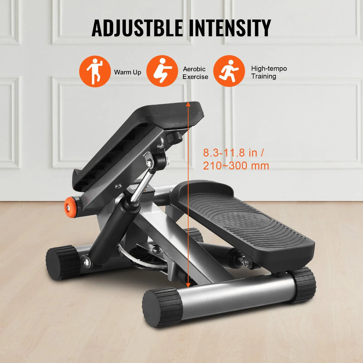 Mini Stair Stepper with Resistance Bands & LCD Display