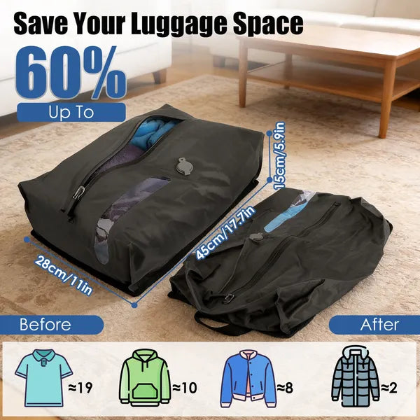 Vacuum Storage Bags with Electric Pump, Waterproof Packing Set