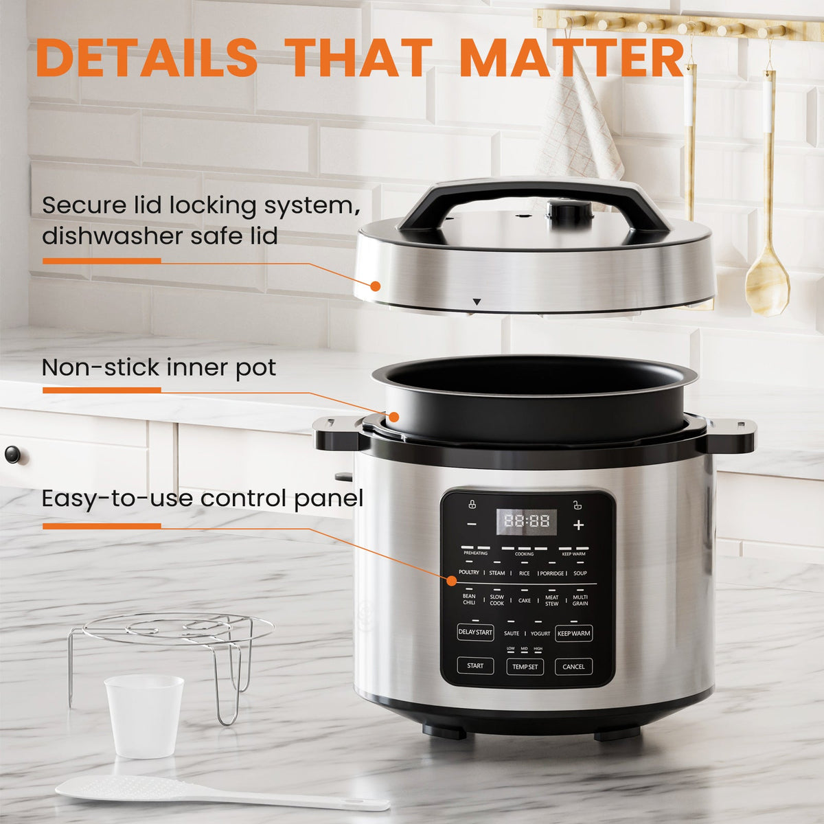 9-in-1 Electric Pressure Cooker & Multi-Cooker