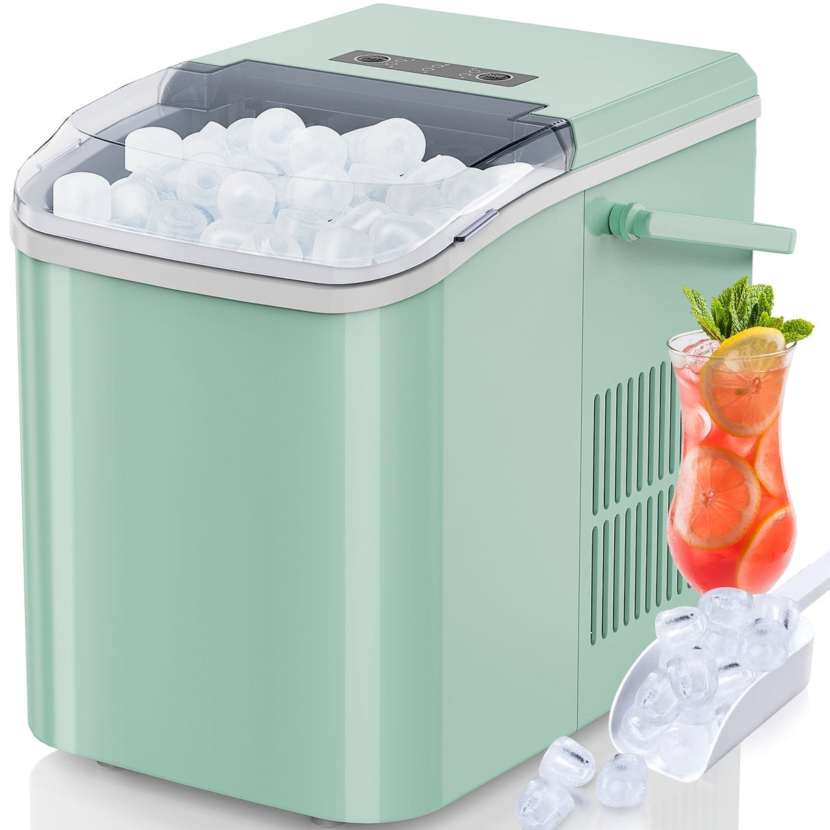 Portable Countertop Ice Maker, 2 Cube Sizes