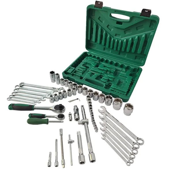 61-Piece Mechanics Tool Set with Ratchet & Sockets