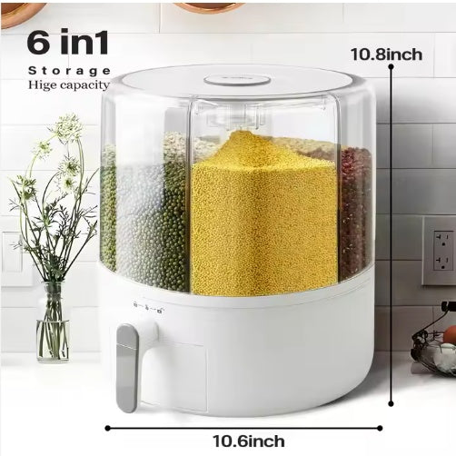 6-in-1 Rotating Rice & Grain Dispenser