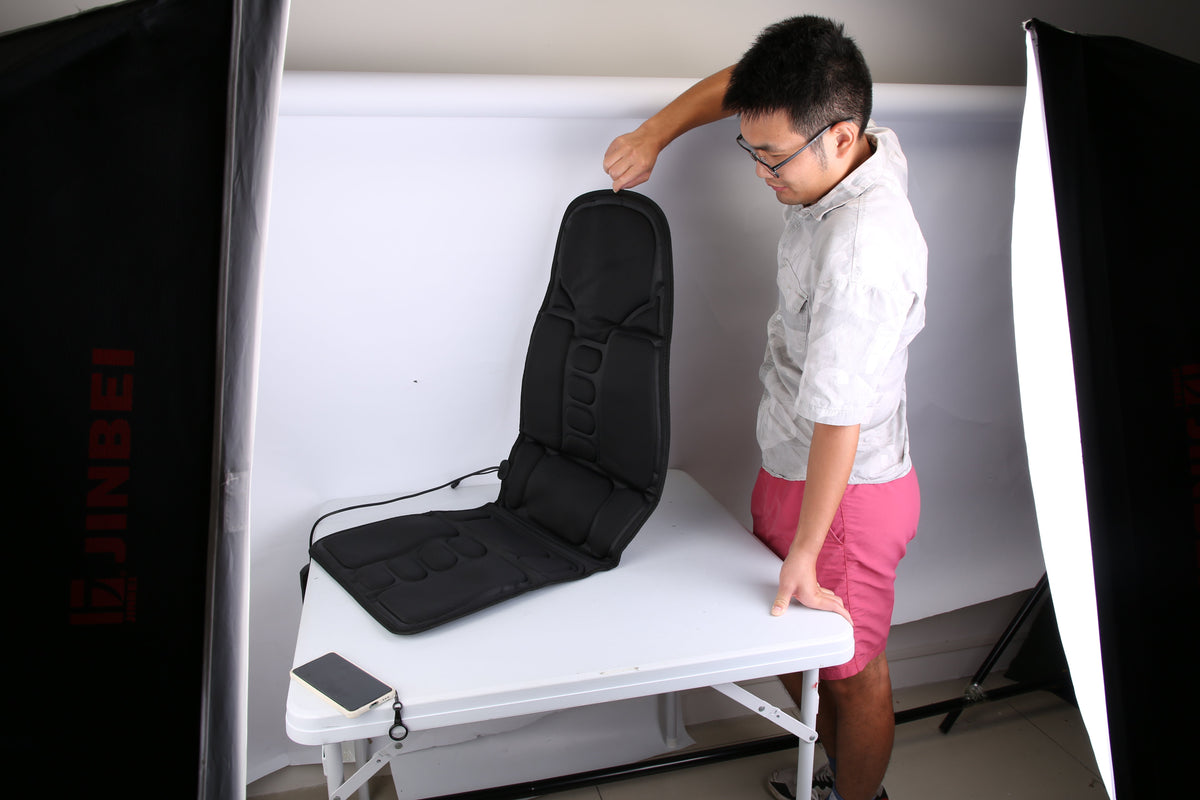 Electric Back Massager Seat Cushion with Heat, 8 Modes