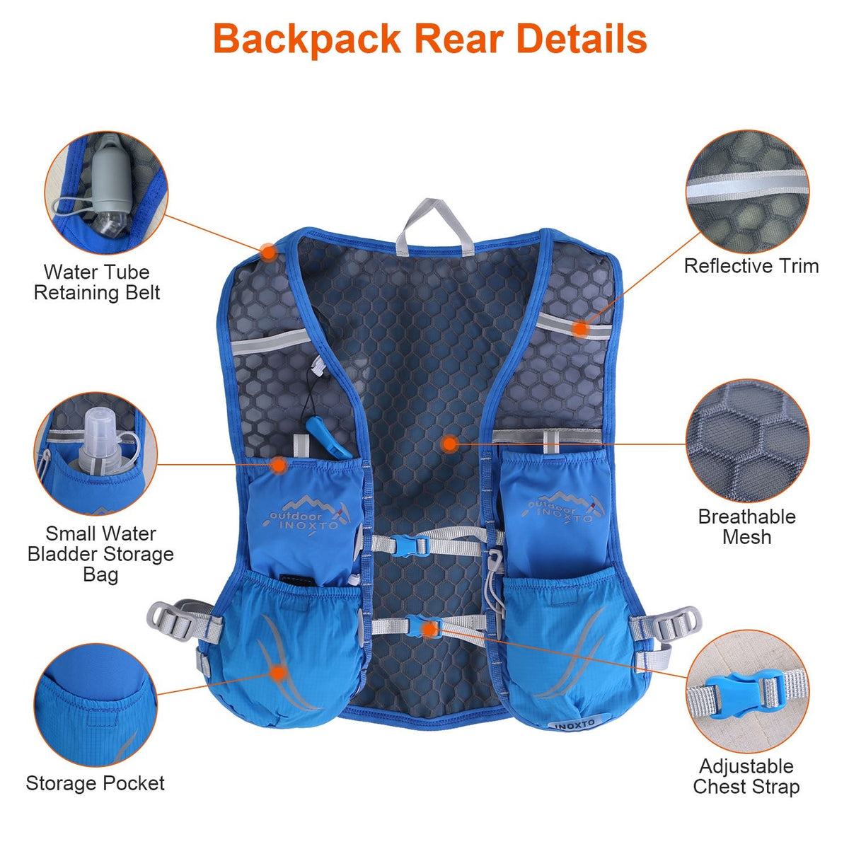 Hydration Vest Running Backpack with Water Bladders