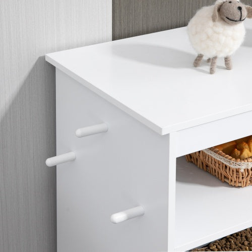 Pet Feeder Station with Storage Cabinet & Bowls