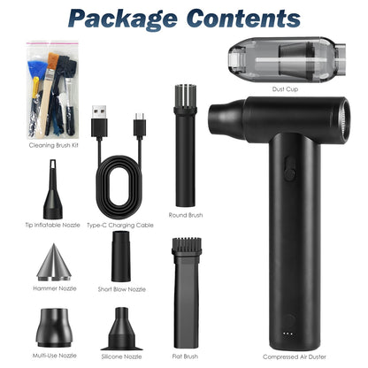 Cordless Air Duster & Vacuum, 250000 RPM
