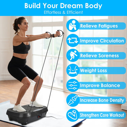 Vibration Plate Exercise Machine with Bands