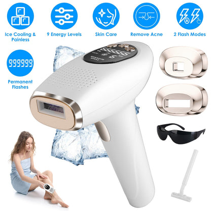 3-in-1 IPL Hair Removal Device with Ice Cooling