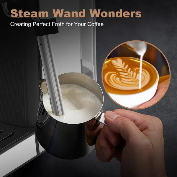 20-Bar Espresso Machine with Steam Wand