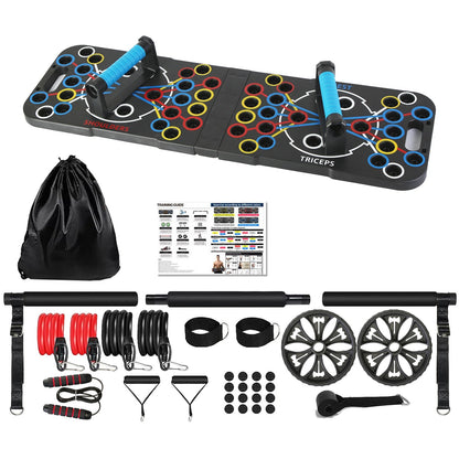 Push Up Board Home Gym Set with 15 Accessories