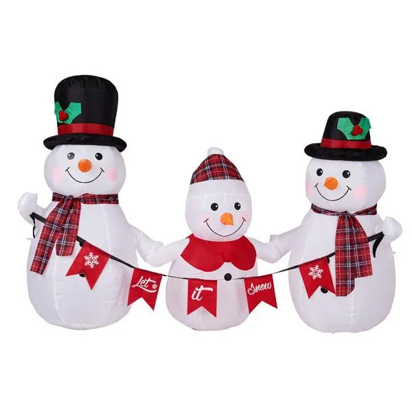 6.2FT Light-Up Snowman Family Christmas Inflatable