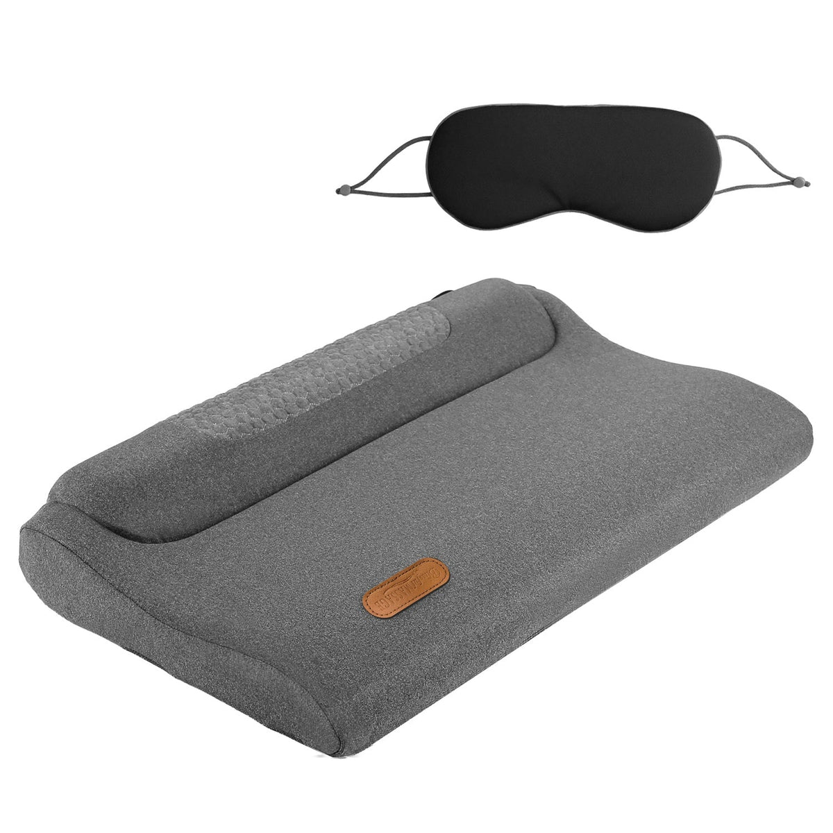 Heated Neck Massager Pillow, Vibration + Memory Foam