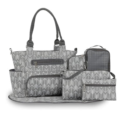 8-Piece Diaper Bag Set with Bottle & Mesh Bags