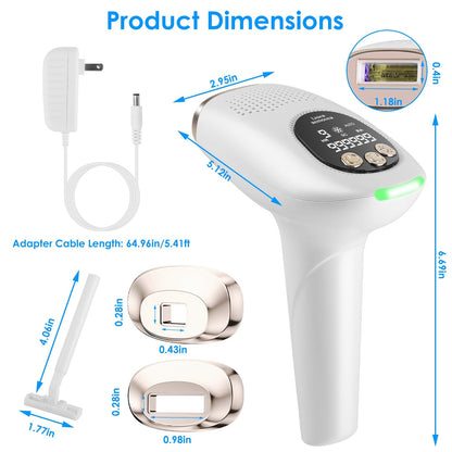 3-in-1 IPL Hair Removal Device with Ice Cooling
