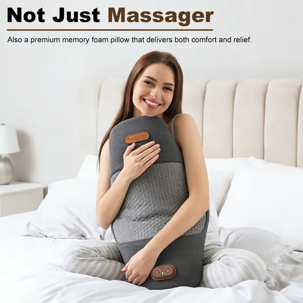 Lumbar Support Pillow with Heat & Vibration Massage