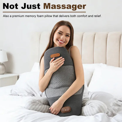 Lumbar Support Pillow with Heat & Vibration Massage