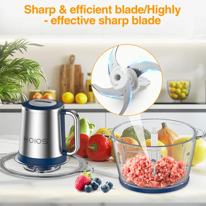 Electric Food Chopper & Processor, 2L Glass Bowl