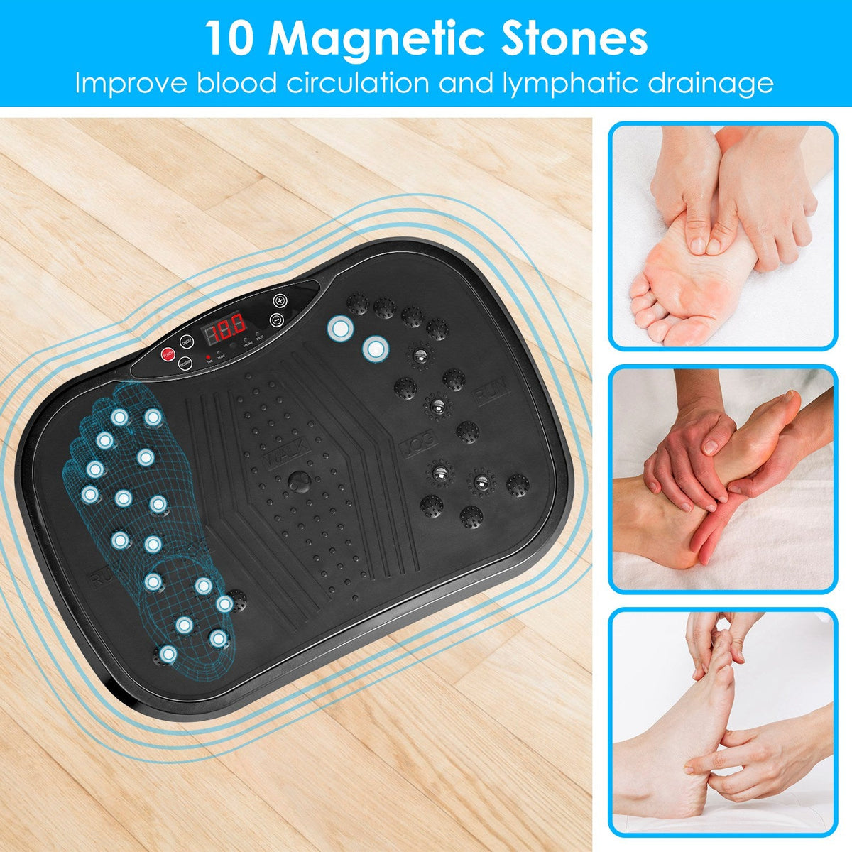 Vibration Plate Exercise Machine with Bands