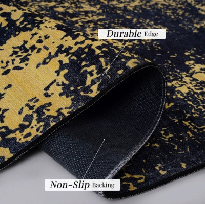 5x8 Washable Area Rug, Non-Slip Low-Pile