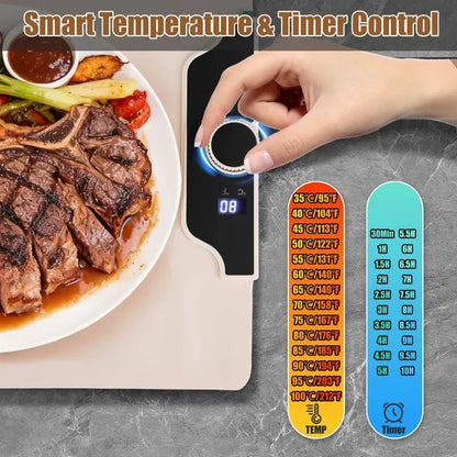 Electric Food Warming Mat, 14 Temp Levels, 10Hr Timer