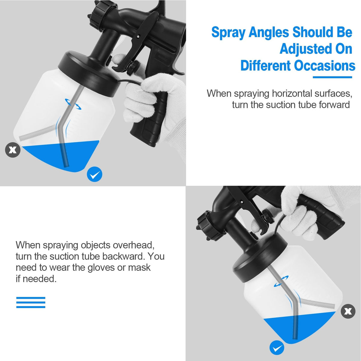 Electric Paint Sprayer, 800ML, HVLP 650W