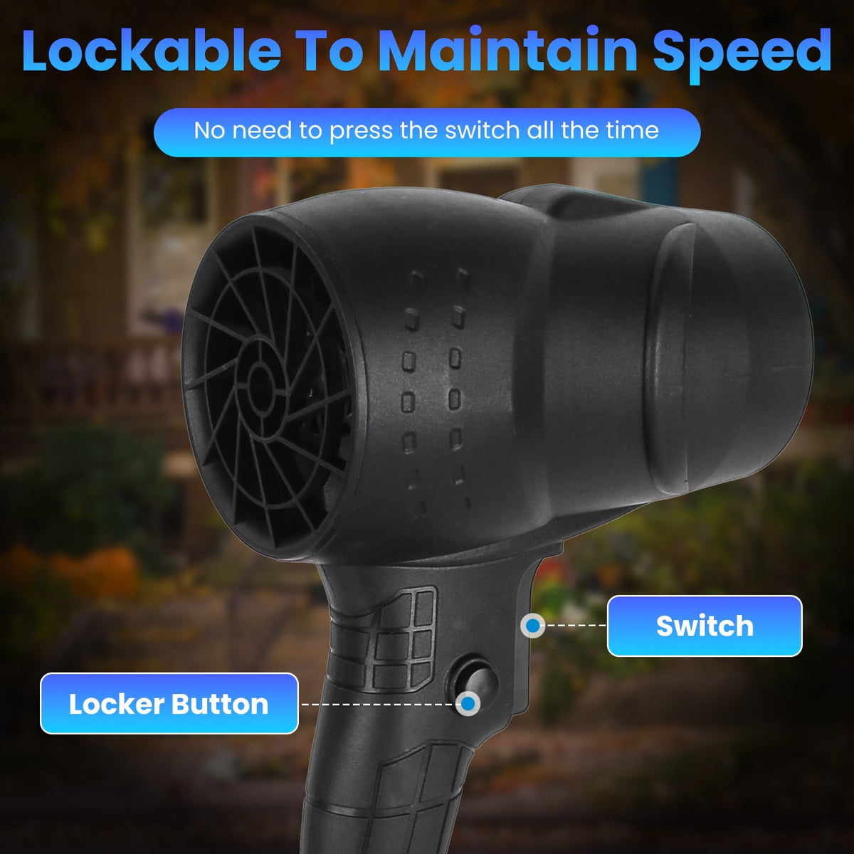 Mini Cordless Leaf Blower, 130000RPM with 2 Batteries