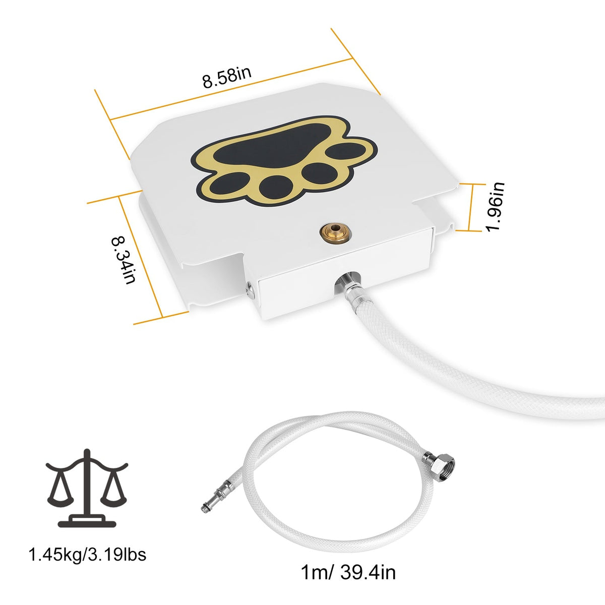 Outdoor Dog Water Fountain with Paw Pedal