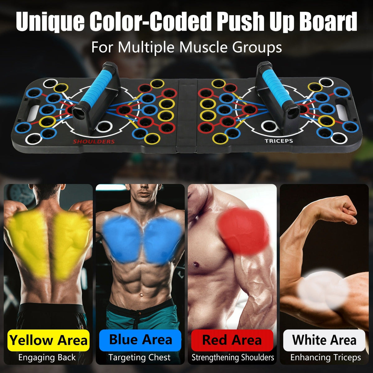 Push Up Board Home Gym Set with 15 Accessories