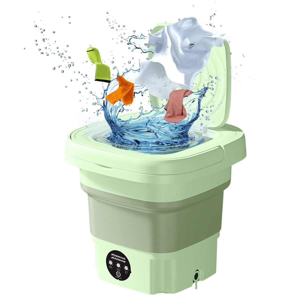 Portable Foldable Washing Machine, 8L, 3 Modes