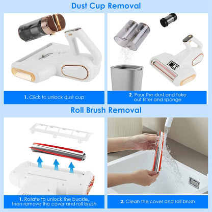 Mattress Vacuum Cleaner with UVC Light, 16KPa Suction