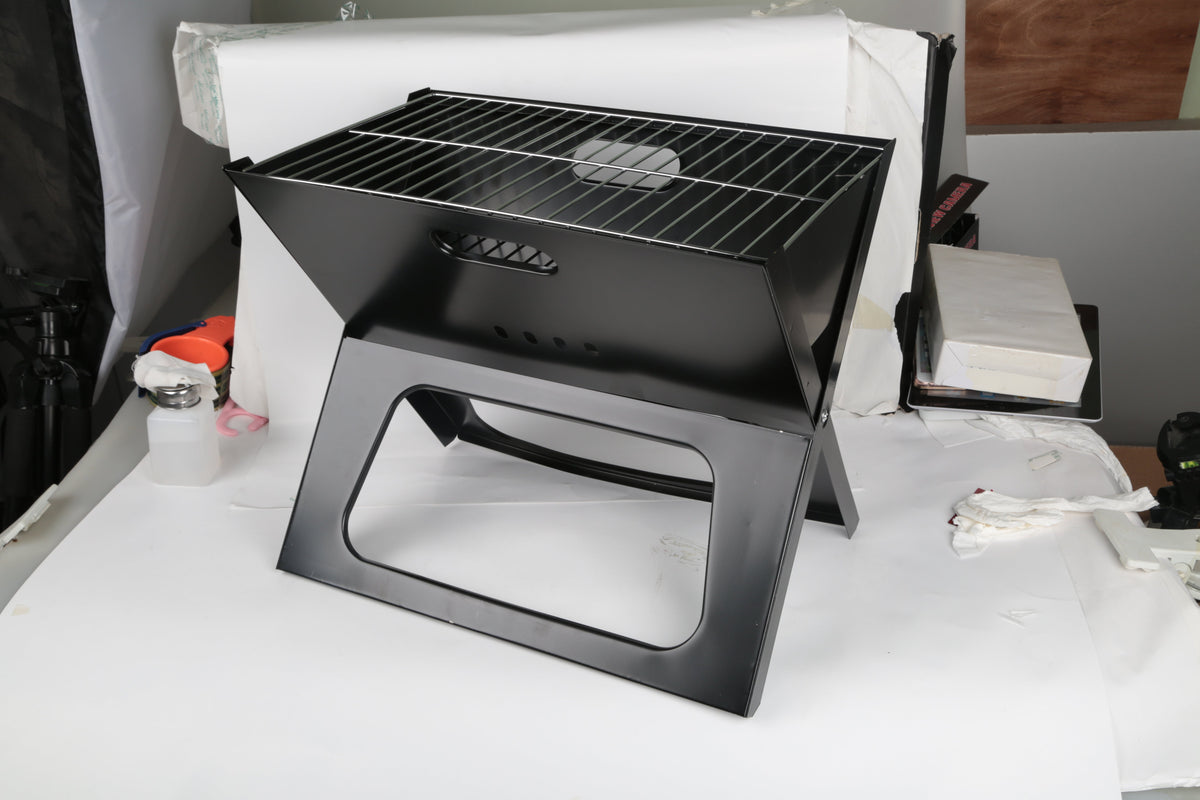 Portable Folding Charcoal BBQ Grill for Camping & Travel
