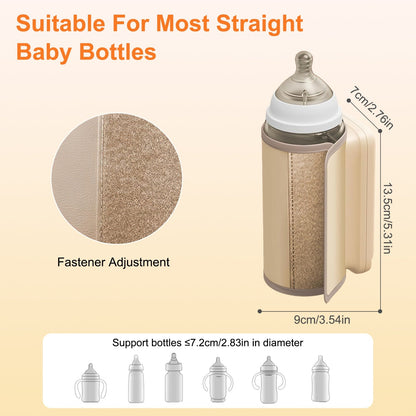 Portable Bottle Warmer with Night Light, 6 Heat Levels