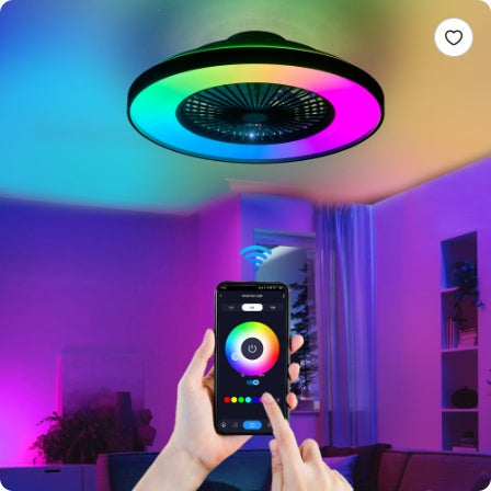 23-Inch Smart Ceiling Fan with RGB LED Light