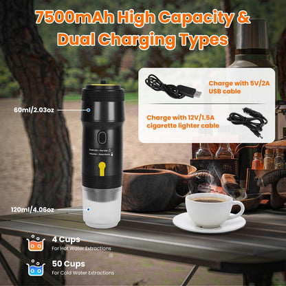 Portable Electric Espresso Machine, Cordless & Self-Heating