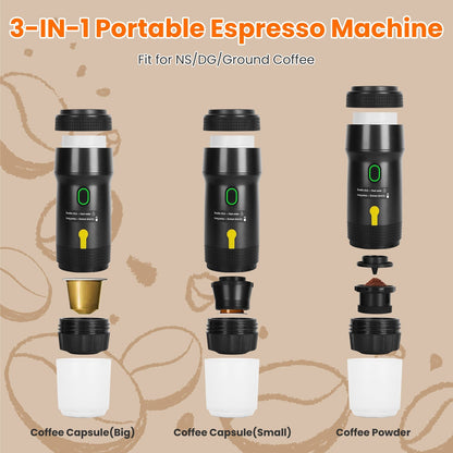 Portable Electric Espresso Machine, Cordless & Self-Heating