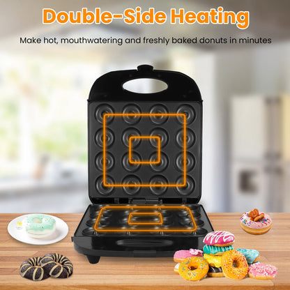 Mini Donut Maker Machine, 16-Hole Non-Stick