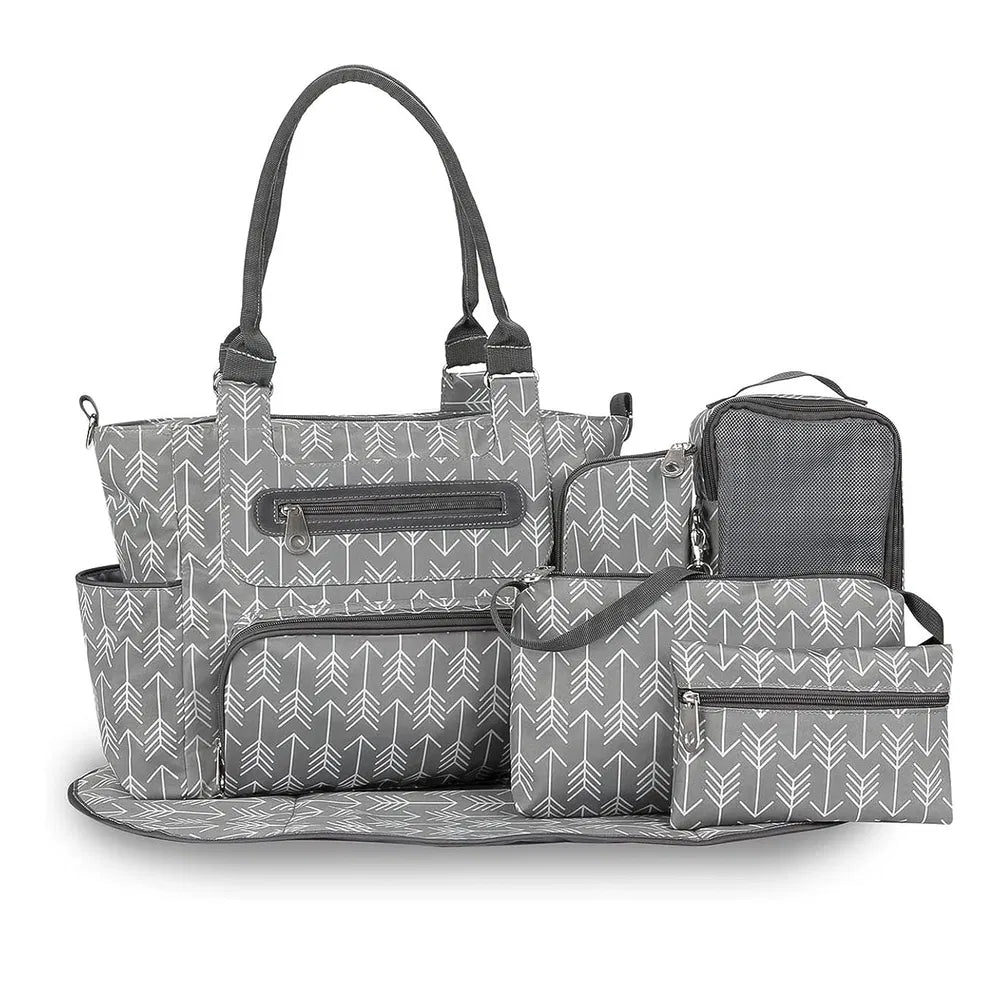 8-Piece Diaper Bag Set with Bottle Bag & Changing Pad