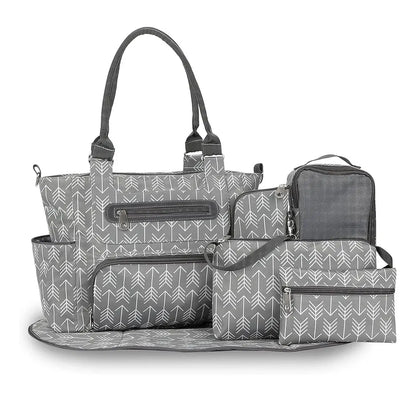 8-Piece Diaper Bag Set with Bottle Bag & Changing Pad