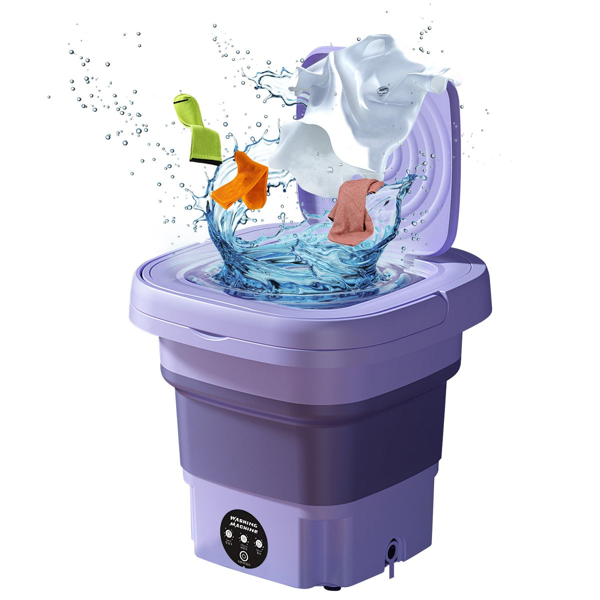 Portable Foldable Washing Machine, 8L, 3 Modes
